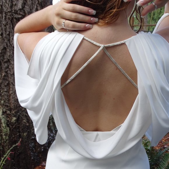 Halston Heritage White Long Dress / Wedding Dress - Picture 2 of 16